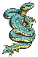 ball python shedding its skin tattoo design idea