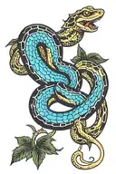 ball python shedding its skin tattoo design idea