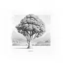 bannana tree without bananas tattoo design idea