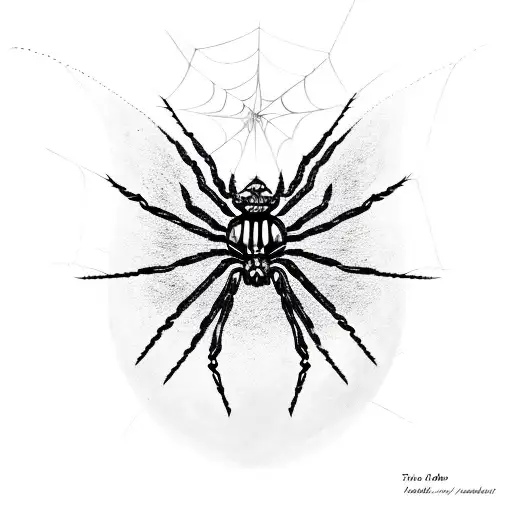 Spider as butterfly tattoo design idea