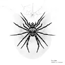 Spider as butterfly tattoo design idea