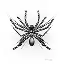 Spider as butterfly tattoo design idea