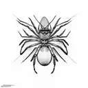 Spider as butterfly tattoo design idea