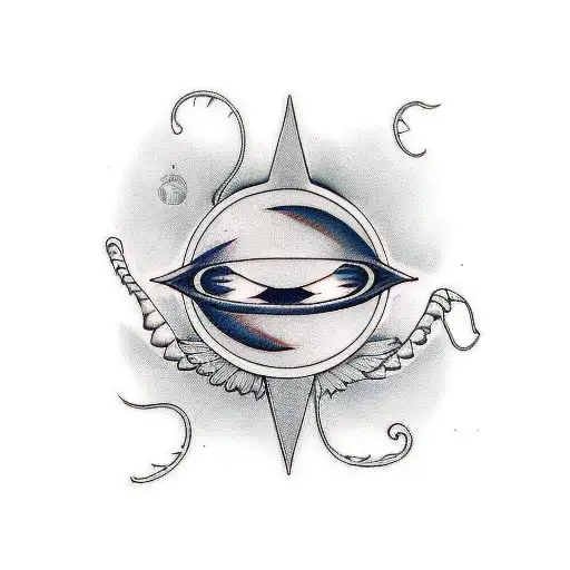 Evil Seeing Eye Symbol. Occult Mystic Emblem, Graphic Design Tattoo.  Esoteric Sign Alchemy, Decorati - Stock Image - Everypixel