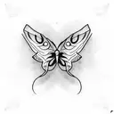 evil eye butterflies tattoo design idea