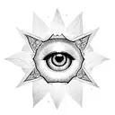 evil eye butterflies tattoo design idea