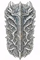 halo energy sword tattoo design idea