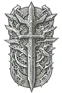 halo energy sword tattoo design idea