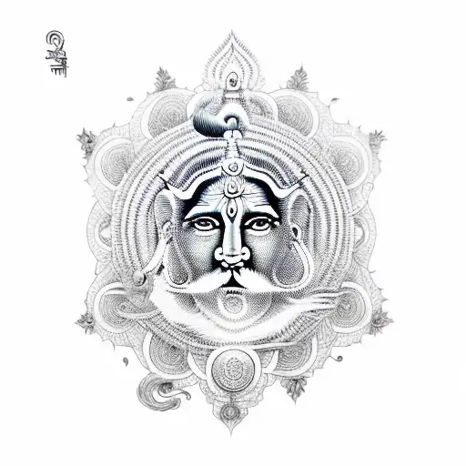 shiva with om tattoo design idea