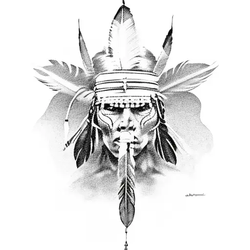 Native American  tattoo design idea