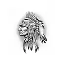 Native American  tattoo design idea
