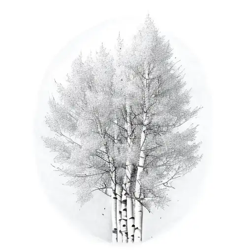 aspen trees tattoo design idea