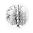 aspen trees tattoo design idea