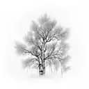 aspen trees tattoo design idea