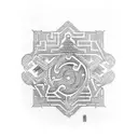 labyrinth  tattoo design idea
