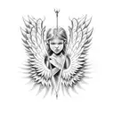 angel and devil wings  tattoo design idea