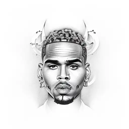 Chris Brown dancing tattoo design idea