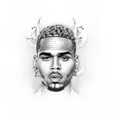 Chris Brown dancing tattoo design idea