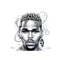 Chris Brown dancing tattoo design idea