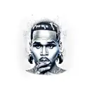 Chris Brown dancing tattoo design idea