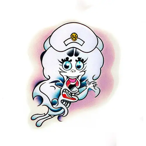 ghost from Betty boop tattoo design idea