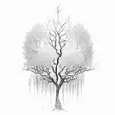 tree death life love Ems tattoo design idea
