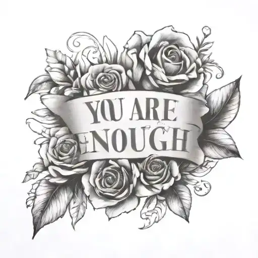 you are enough  tattoo design idea
