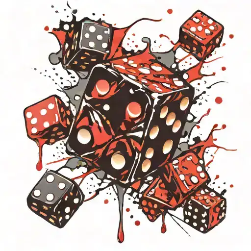 Dice rich risk nothing gain nothing tattoo design idea