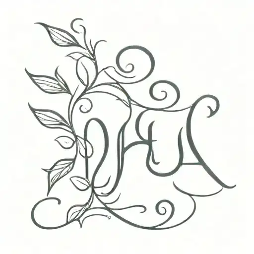 yhwh Hebrew vine tattoo design idea