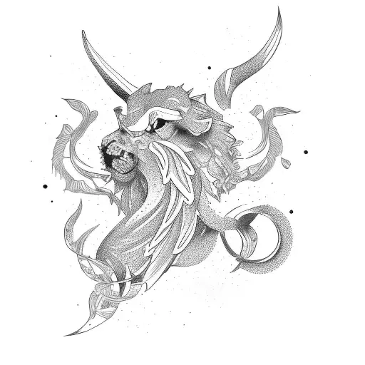 combined virgo and gemini tattoo design idea