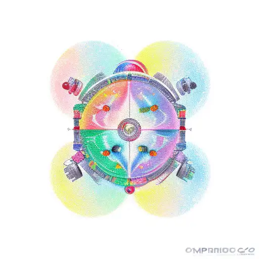 combined virgo gemini tattoo design idea