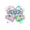 combined virgo gemini tattoo design idea