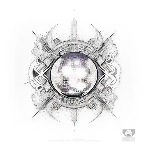 mirrorball tattoo design idea