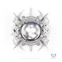 mirrorball tattoo design idea