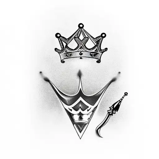 kings crown tattoo design idea