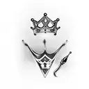 kings crown tattoo design idea