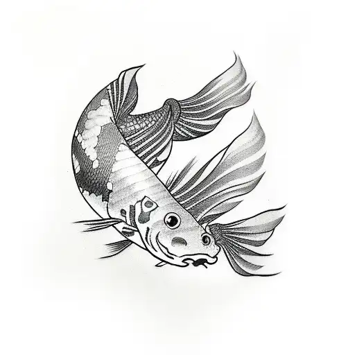 pez koi tattoo design idea