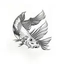 pez koi tattoo design idea