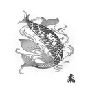 pez koi tattoo design idea