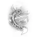 pez koi tattoo design idea