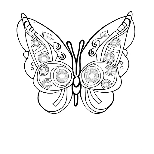 y2k butterfly  tattoo design idea
