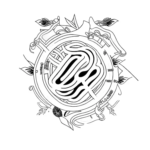 Song lyric tattoo design idea