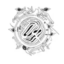 Song lyric tattoo design idea