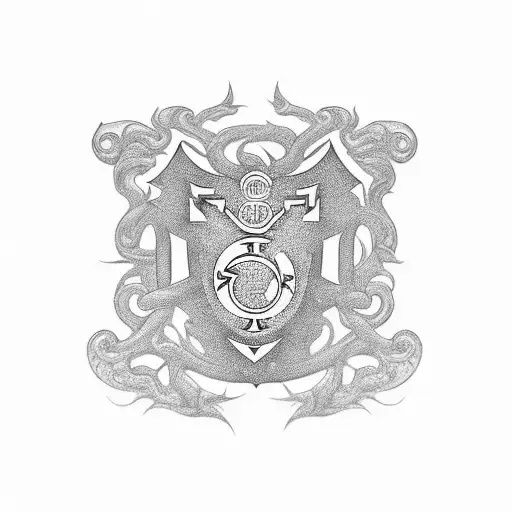 An intricate design combining elements from Athletico Paranaense logo and a playstation controller tattoo design idea