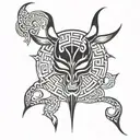 devil tattoo design idea