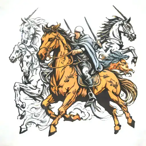 four horsemen of the apocalypse tattoo design idea