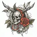 trading graph transformed tattoo design idea