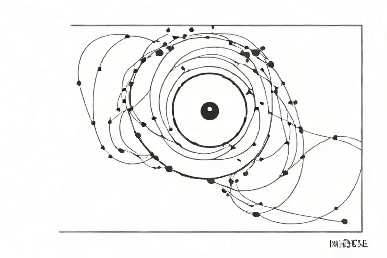 interstellar black hole tattoo design idea