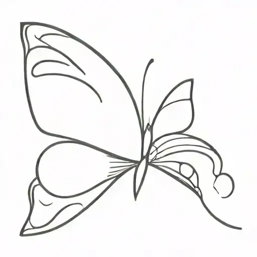 Butterfly with sun on one half of the wing tattoo design idea