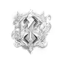 letters OZZIE tattoo design idea